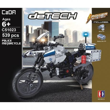Конструктор Cada deTech полицейский мотоцикл (539 деталей)