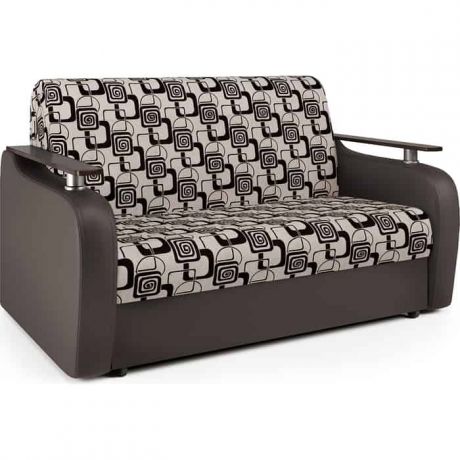 Диван-кровать Шарм-Дизайн Гранд Д 140 экокожа шоколад и ромб