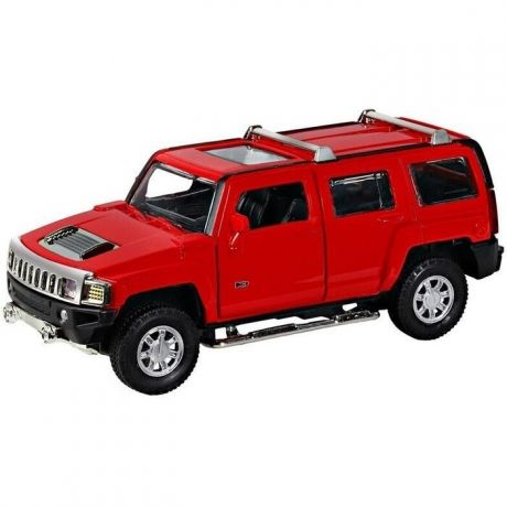 Машина Автопанорама Hummer H3, красный, масштаб 1:32, свет, звук, инерция - JB1251293
