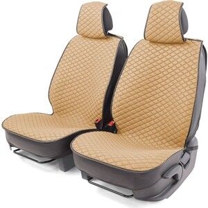 Накидки на передние сиденья CarPerformance Каркасные , 2 шт., fiberflax CUS-2032 BE