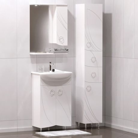 Мебель для ванной Corozo Ультра Флора 55 New, белая