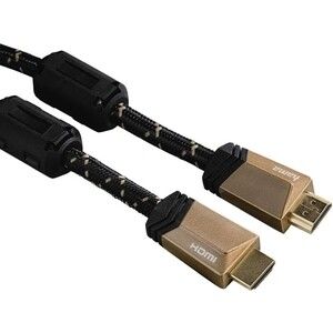 Кабель аудио-видео HAMA Premium HDMI (m)/HDMI (m) 1.5м. феррит.кольца Позолоченные контакты черный 5зв (00122210)