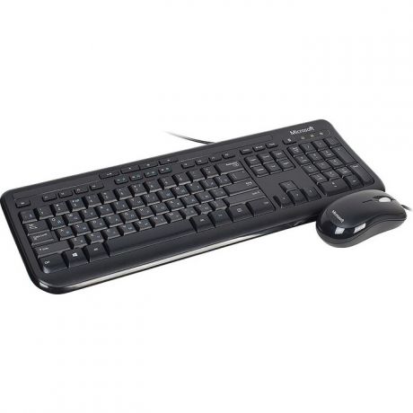 Комплект клавиатура и мышь Microsoft Wired 600 for Business клав-черный мышь-черный USB Multimedia