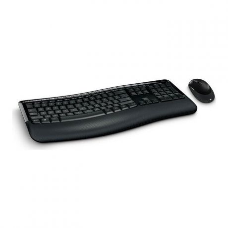 Комплект клавиатура и мышь Microsoft Comfort 5050 клав-черный мышь-черный USB беспроводная Multimedia