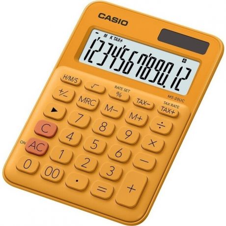 Калькулятор настольный Casio MS-20UC-RG-S-EC оранжевый 12-разр.