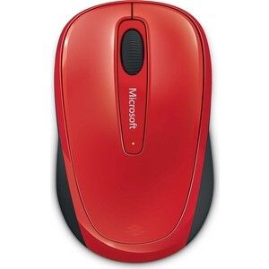 Мышь Microsoft 3500 красный/черный оптическая (1000dpi) беспроводная USB для ноутбука (2but)