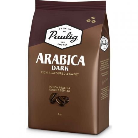 Кофе зерновой Paulig Arabica Dark Roast 1000г. (16608)