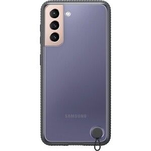 Чехол (клип-кейс) Samsung для Samsung Galaxy S21 Protective Standing Cover прозрачный/черный (EF-GG991CBEGRU)