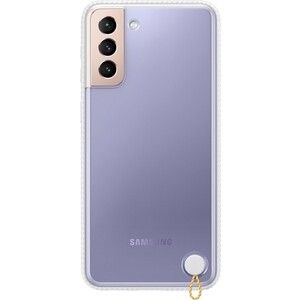 Чехол (клип-кейс) Samsung для Samsung Galaxy S21+ Protective Standing Cover прозрачный/белый (EF-GG996CWEGRU)