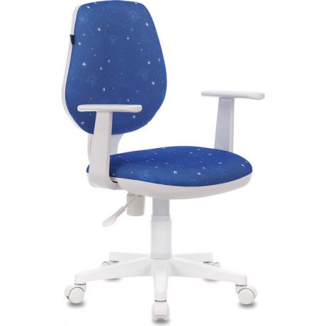Кресло офисное Brabix Fancy MG-201W с подлокотниками, пластик белый с рисунком Cosmos 532408