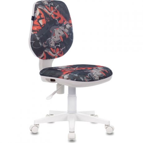 Кресло офисное Brabix Fancy MG-201W без подлокотников, пластик белый с рисунком Graffity 532415