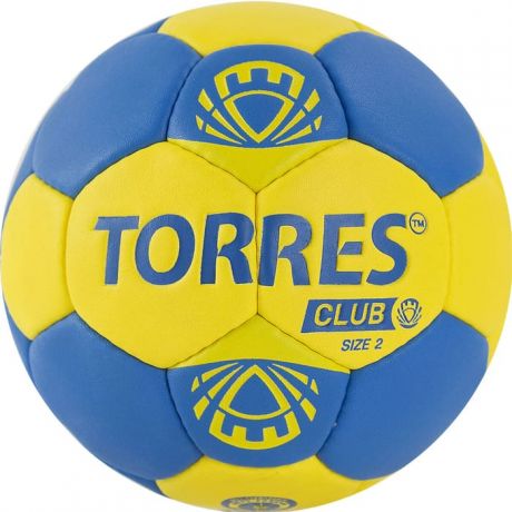 Мяч гандбольный Torres Club арт. H32142, р.2, ПУ, 5 подкл. слоев, сине-желтый