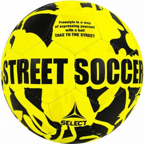 Мяч футбольный Select Street Soccer арт. 813120-555, р.5, 32пан., резина, маш.сш., лат.камера, жел-черн