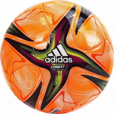 Мяч для пляжного футбола Adidas Conext 21 Pro Beach, арт. GK3485, р.5, FIFA Pro, 4пан,ТПУ, маш.сш, оранж