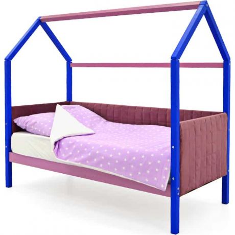 Бельмарко Детская кровать-домик мягкий Svogen синий-лаванда