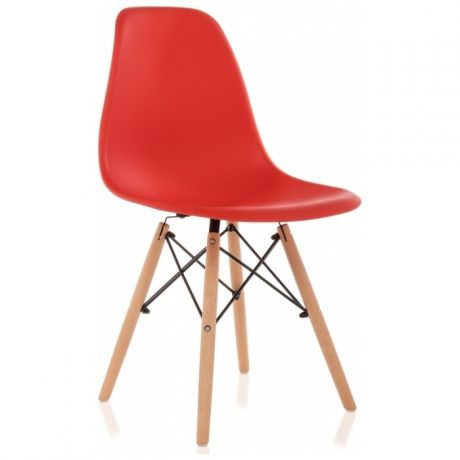 Пластиковый стул Woodville Eames PC-015 красный