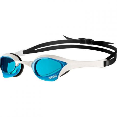 Очки для плавания Arena Cobra Ultra Swipe арт. 003929100, голубые линзы, смен.перен., черн-бел оправа