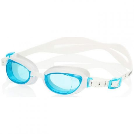 Очки для плавания Speedo Aquapure арт. 8-090044284, голубые линзы, белая оправа