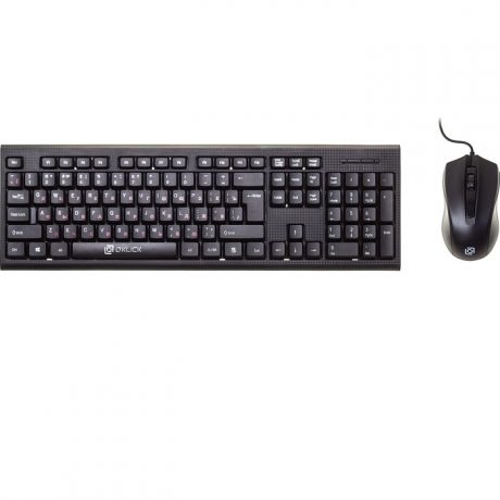 Комплект клавиатура и мышь Oklick 620M клав:черный мышь:черный USB