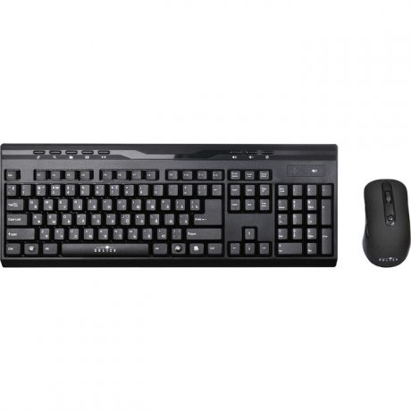 Комплект клавиатура и мышь Oklick 280M клав:черный мышь:черный USB беспроводная Multimedia