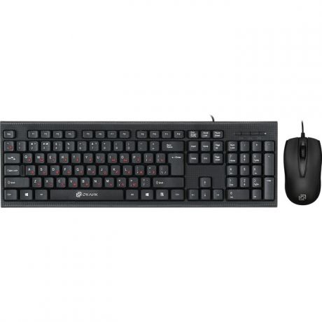 Комплект клавиатура и мышь Oklick 630M клав:черный мышь:черный USB