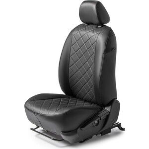 Авточехлы Rival Ромб (спинка 40/60) для сидений Renault Arkana (2019-н.в.), эко-кожа, черные, SC.4708.2