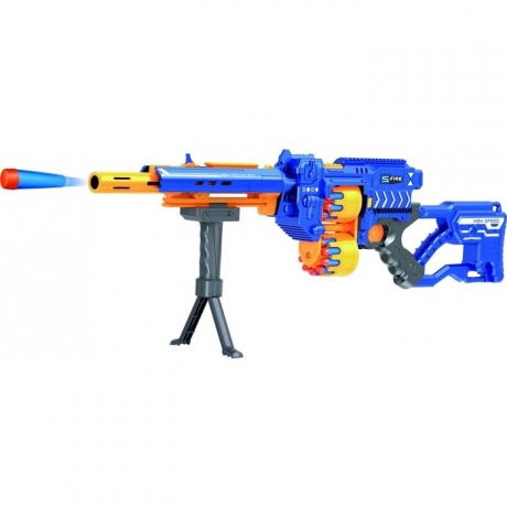 Винтовка Le Neng Toys синяя на батарейках с мягкими пулями - G3A