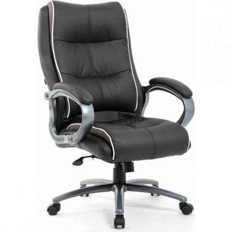 Кресло офисное Brabix Strong HD-009 экокожа черная/ткань серая Premium 531945