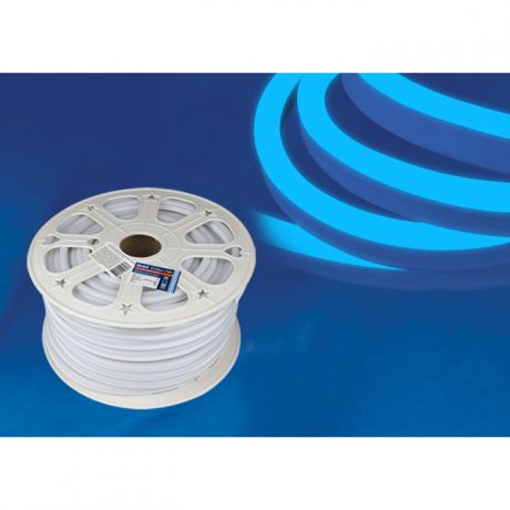 Светодиодная влагозащищенная лента Uniel ULS-N21-2835-120LED/m-8mm-IP67-220V-8W/m-50M-Blue