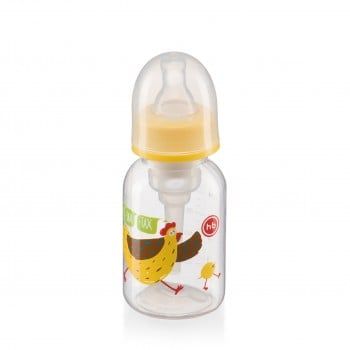 Бутылочка с силиконовой соской Happy Baby lemon, 120 мл, желтый