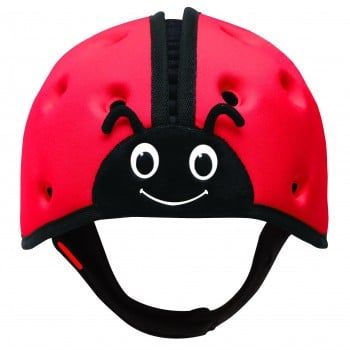 Мягкая шапка-шлем для защиты головы SafeheadBABY "Божья коровка", цвет: красный