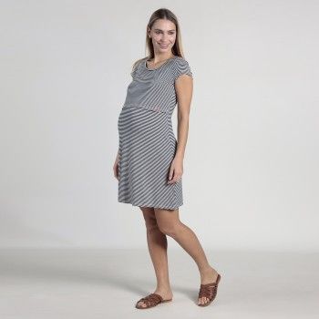 Платье с узором в полоску для беременных Oh Ma