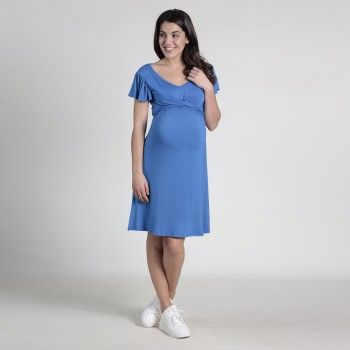 Платье на завязками для беременных Oh Ma, синий