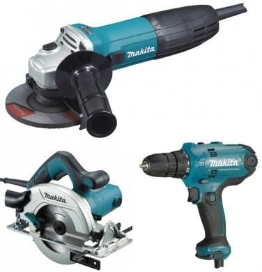 Набор Makita дрель df0300+УШМ ga5030+пила hs6601