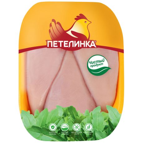 Филе цыпленка-бройлера Петелинка без кожи охлажденное 0.9-1.3кг