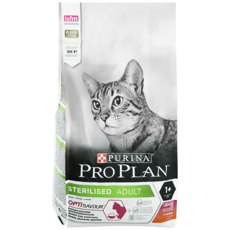 Корм сухой Pro Plan с высоким содержанием утки и печенью для стерилизованных кошек и кастрированных котов 1.5 кг