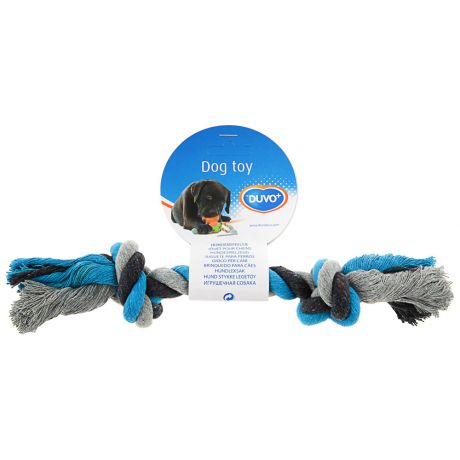 Игрушка Duvo+ веревочная голубая для собак 26 см