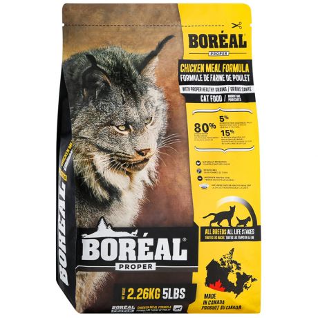 Корм сухой Boreal Proper с курицей для кошек всех пород 2.26 кг