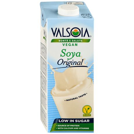 Напиток Valsoia соевый оригинальный ультрапастеризованный с витаминами В2 B12 D2 и кальцием 1 л