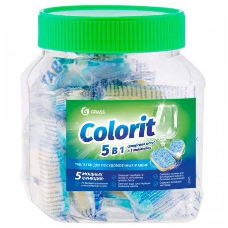 Средство для мытья посуды в посудомоечной машине Grass Colorit в таблетках 16 штук