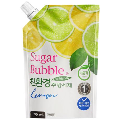 Средство для мытья посуды Sugar bubble лимон экологичное 1.2 л