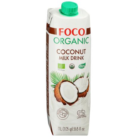 Напиток молочный Foco Organic кокосовый без сахара 1 л