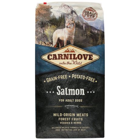 Корм сухой Carnilove беззерновой с лососем для взрослых собак всех пород 12 кг