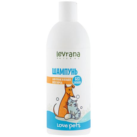 Шампунь Levrana Love pets без запаха для собак и кошек 500 мл