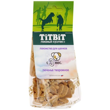 Лакомство Titbit для щенков печенье творожное 70 г