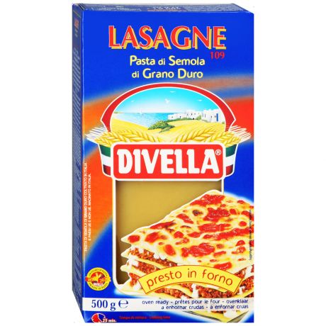 Макаронные изделия Divella Lasagne Лазанья из твердых сортов пшеницы 500 г