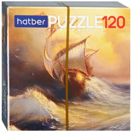 Premium Пазлы-игра Hatber А5 Парусник 150х150 мм (120 элементов)