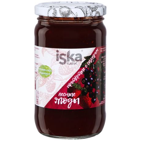 Ягода протертая Iska с сахаром Лесная ягода 420 г