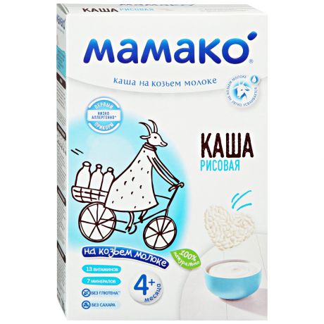 Каша рисовая Мамако на козьем молоке с 4 месяцев 200 г