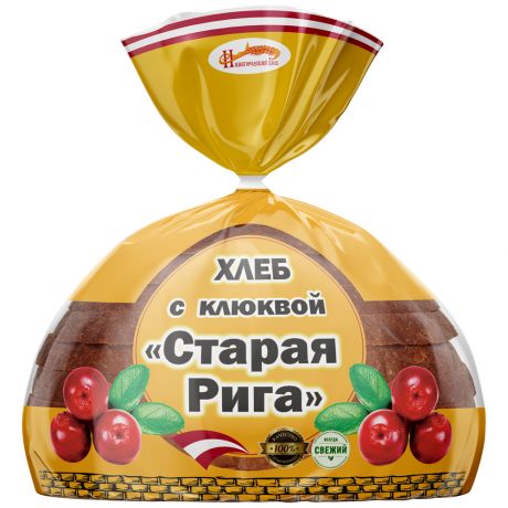 Хлеб Нижегородский хлеб Старая Рига с клюквой 400 г в нарезке